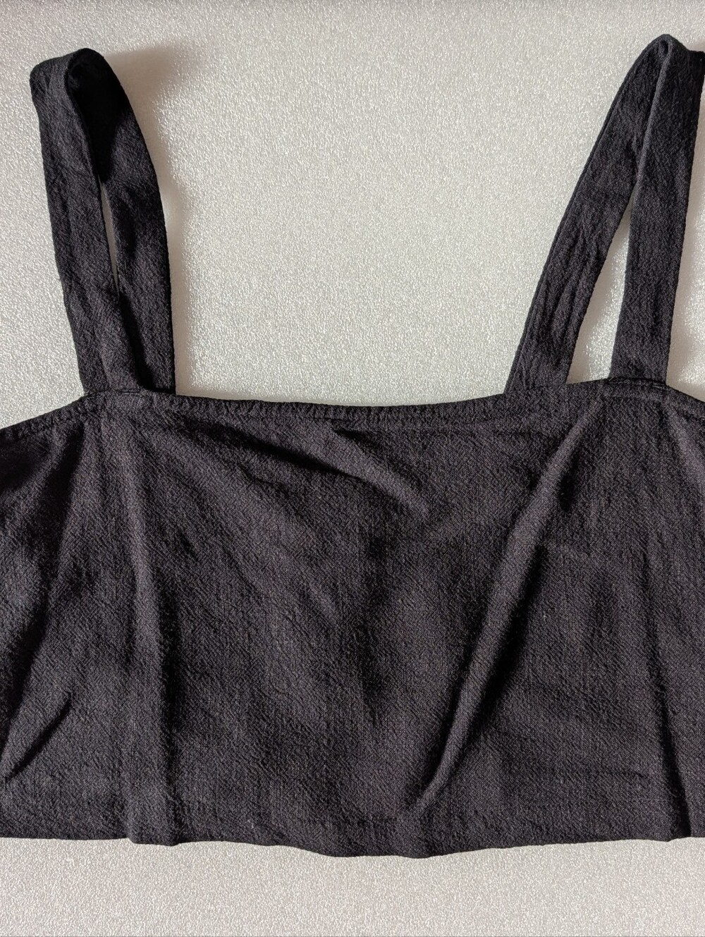 Reef Black Square Neck Crop Top